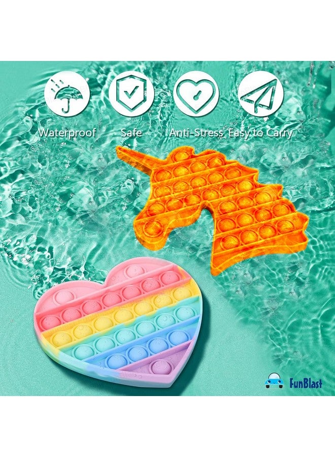 FunBlast Pop It - Popit Game, Poppet for Kids, Pop It Toy, Pop It Toys for Kids, Pop It Fidget Toy, Pop It Big, Pop It for Girls, Pop It for Boys, Unicorn Pop It, Stress Relief Toys (Pack of 2 Pcs) - Image 1