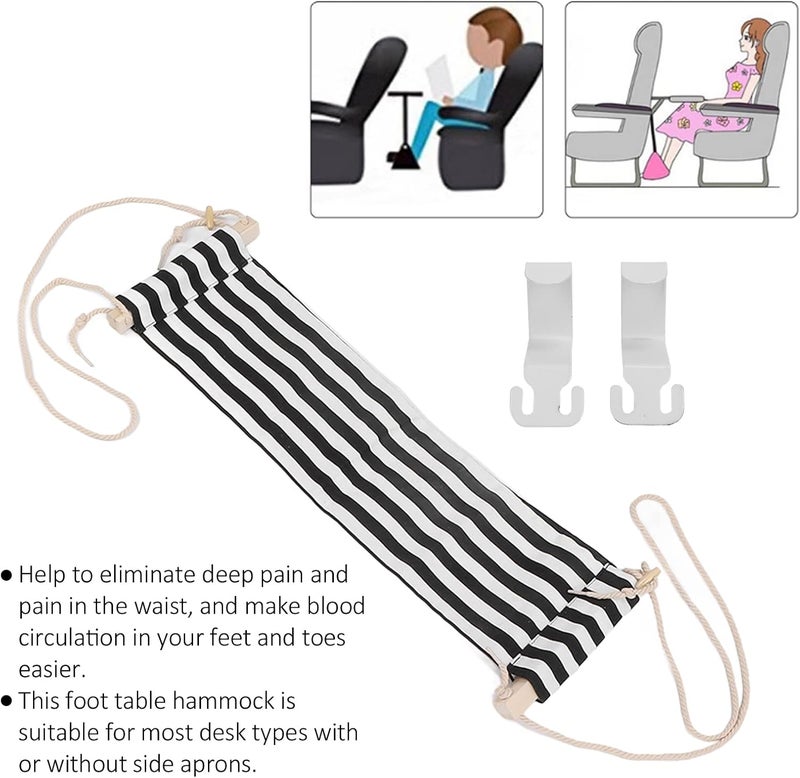 klarako Desk Foot Hammock, Soft Breathable Adjustable Foot Hammock Swing Footrest for Office, Hammock - Image 2