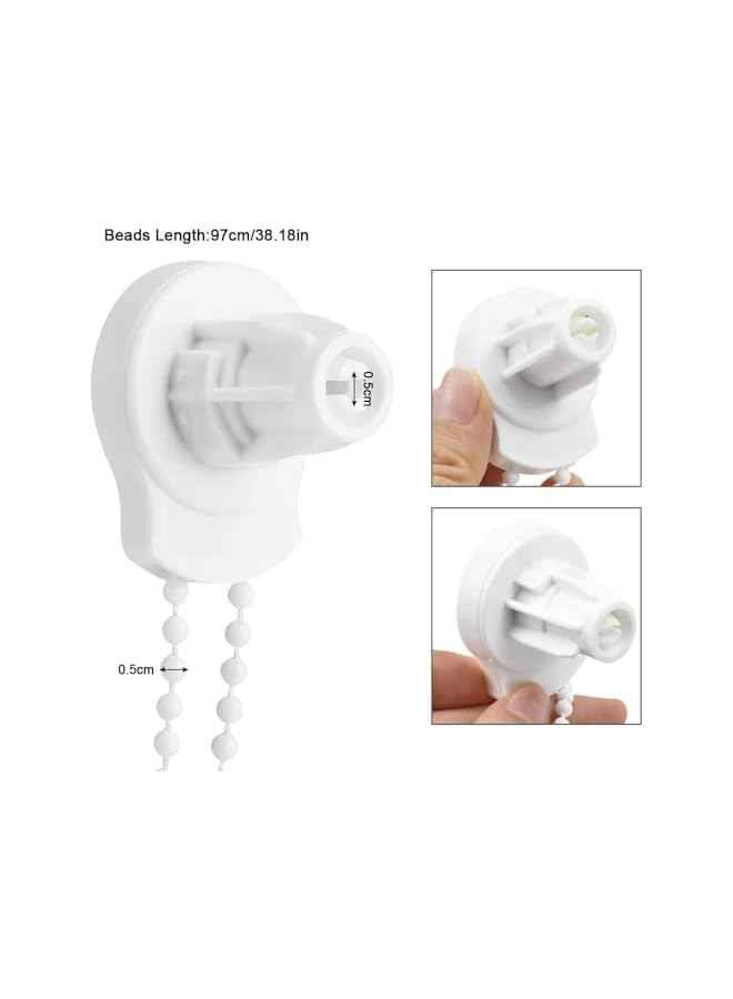 The Bros Roller Blind Fittings, 25mm Roller Blind Brackets, Plastic Rolling Blind Replacement Repair Kit, Curtain Roller Accessories with Beaded Chain Screws for Windows - Image 4