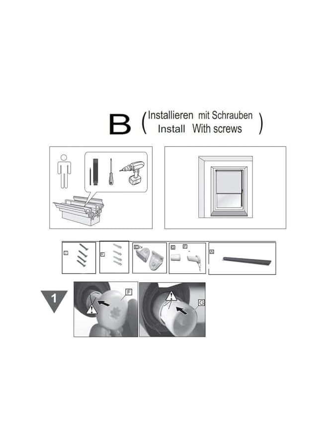 The Bros Roller Blind Fittings, 25mm Roller Blind Brackets, Plastic Rolling Blind Replacement Repair Kit, Curtain Roller Accessories with Beaded Chain Screws for Windows - Image 2