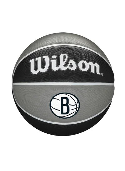 Wilson NBA Team Alliance Basketball Brooklyn Nets - Size 7 for +12 years old and Adults - Black/Grey