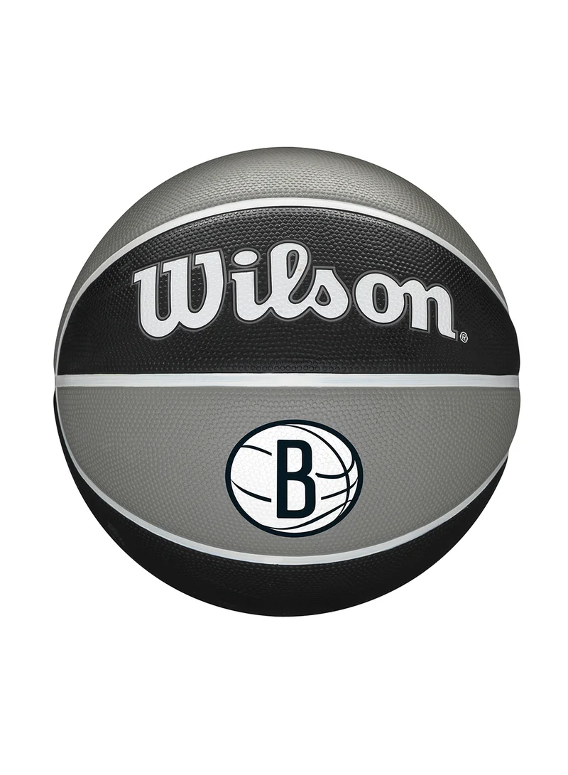 Wilson NBA Team Alliance Basketball Brooklyn Nets - Size 7 for +12 years old and Adults - Black/Grey