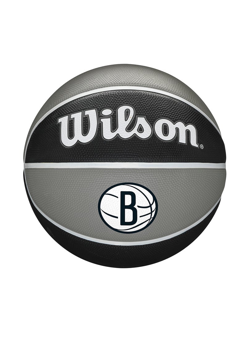 Wilson NBA Team Alliance Basketball Brooklyn Nets - Size 7 for +12 years old and Adults - Black/Grey - Image 1