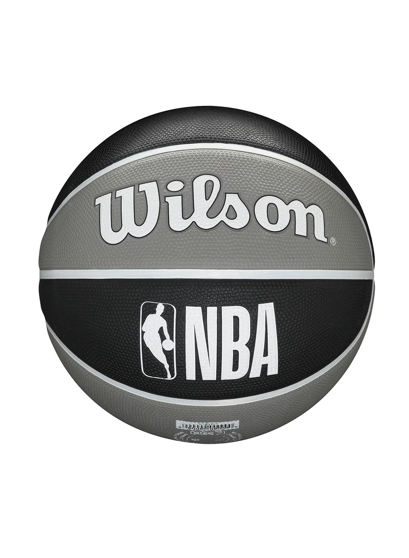 Wilson NBA Team Alliance Basketball Brooklyn Nets - Size 7 for +12 years old and Adults - Black/Grey