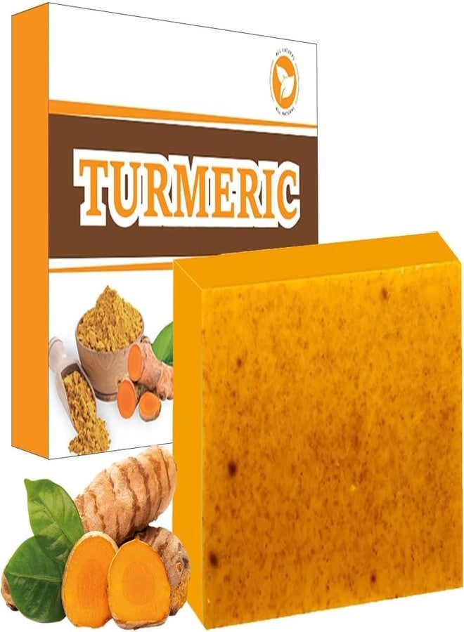 MIHAI Turmeric Soap Bar for Body & Face - Natural Kojic Acid, Collagen, Vitamin C, Dark Spot Remover for Even Skin Tone, Acne, Dark Spots, Smooth Skin (100g) - Image 1