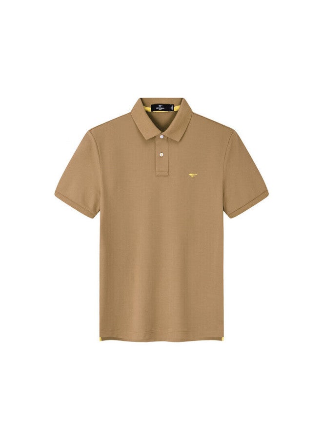 Septwolves Men's Short Sleeve Polo Shirt With Turn-down Collar, Cool Feeling, Antibacterial, Solid Color, Business Casual, Colorful Polo Shirt - Image 1