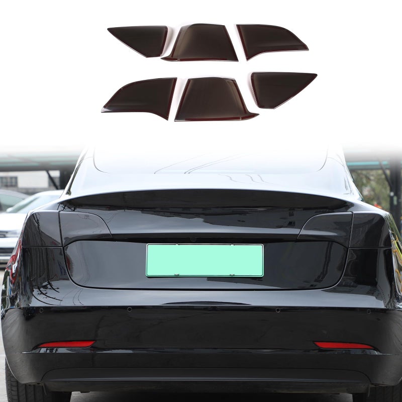 Car Rear Tail Light Cover Tail Lamp Shell Shade Compatible with Tesla Model 3 Model Y 20162022 Smoked Taillight Shell Trim Cover Tail Light Lamp Cover Guard Trim Frame Protect Decorative Accessories