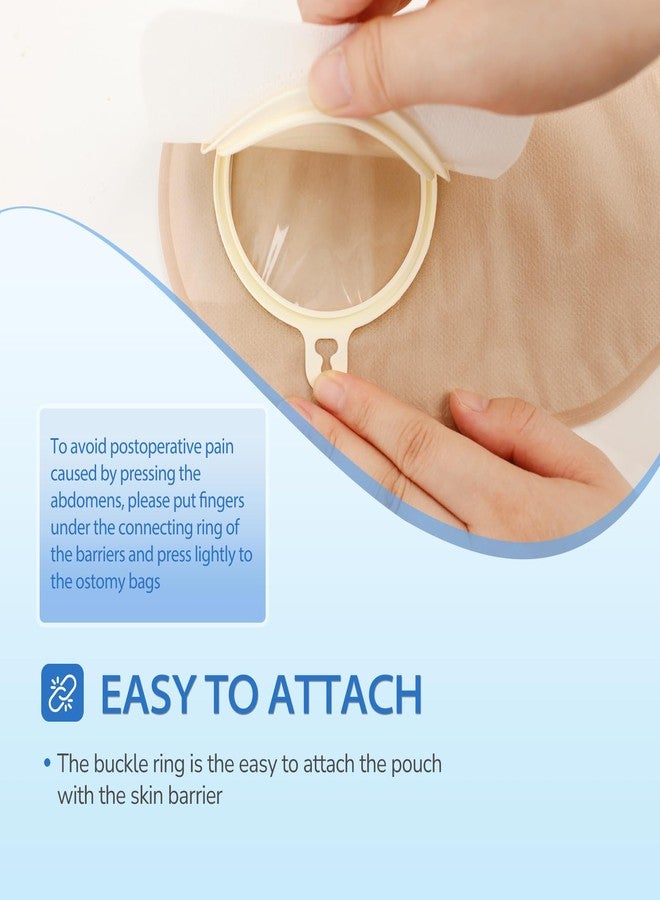 Heagimed 60pcs Ostomy Supplies Ostomy Bags 2 Piece Closed End, 2-Piece Disposable Colostomy Bags for Ileostomy Stoma Care, Travel Backup, Cut-to-Fit, 70mm Max (40 x Ostomy Bag + 20 x Skin Barrier） - Image 5