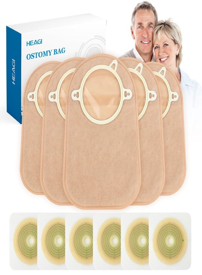 Heagimed 60pcs Ostomy Supplies Ostomy Bags 2 Piece Closed End, 2-Piece Disposable Colostomy Bags for Ileostomy Stoma Care, Travel Backup, Cut-to-Fit, 70mm Max (40 x Ostomy Bag + 20 x Skin Barrier） - Image 1