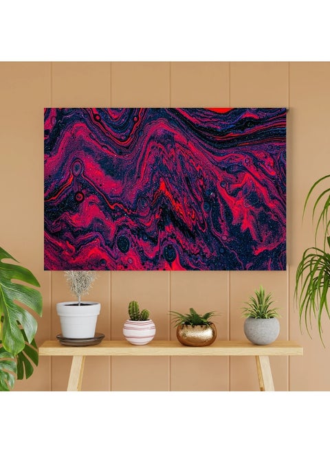 Red Abstract Modern Artwork Painting On Canvas Print For Walls 75x50 cm.