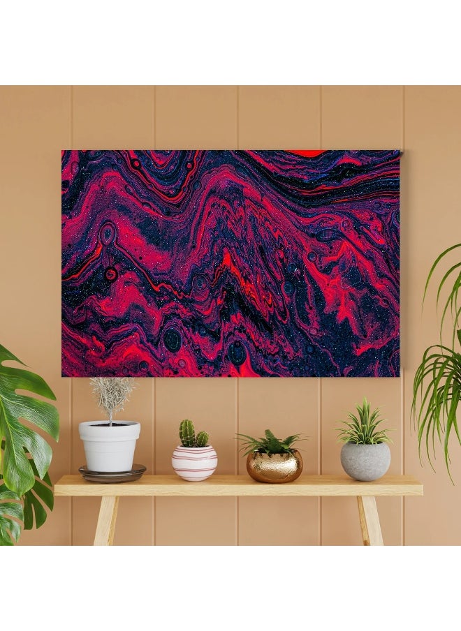 Walliv Red Abstract Modern Artwork Painting On Canvas Print For Walls 75x50 cm.  - Image 1
