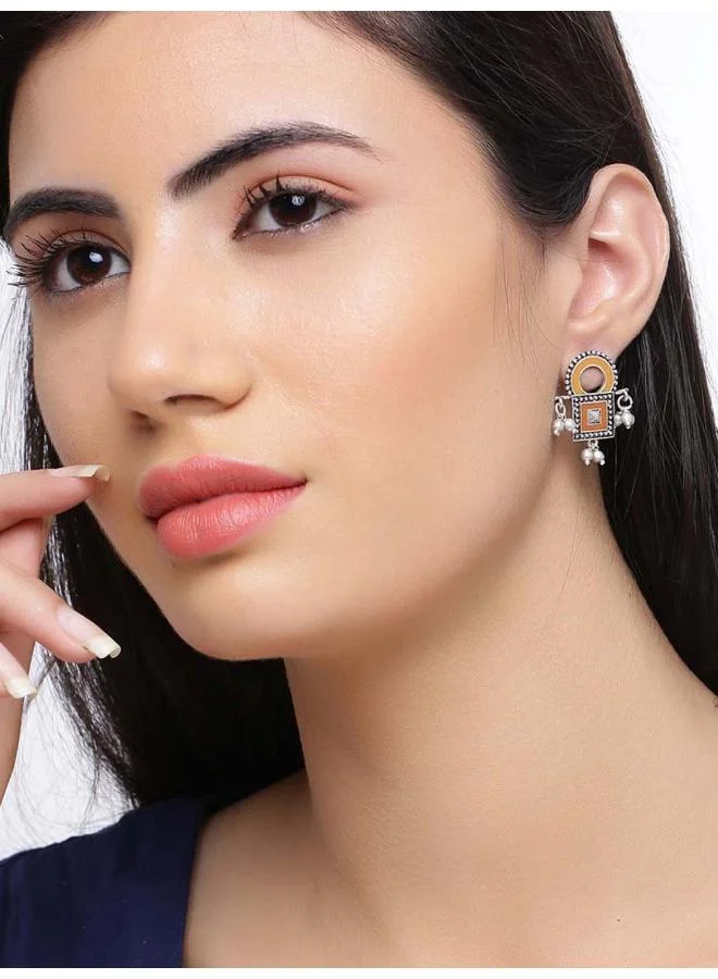 فويلا Sanwari Square Enameled Earrings