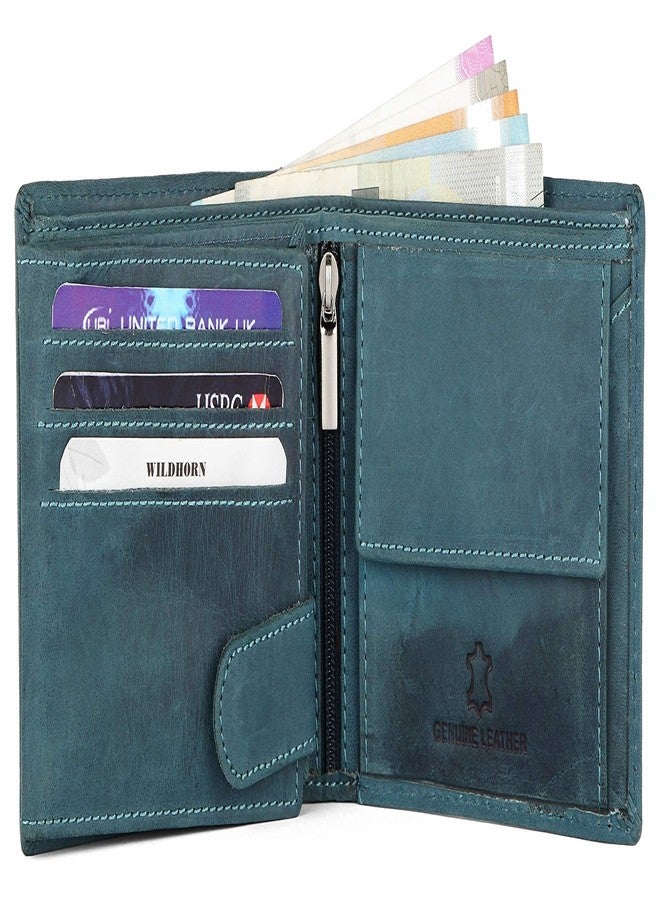 WildHorn Blue Leather Men's Wallet and Card Holder (RAKHIGIFT1173) - Image 4