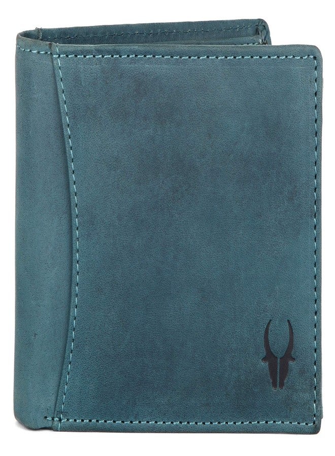 WildHorn Blue Leather Men's Wallet and Card Holder (RAKHIGIFT1173) - Image 3