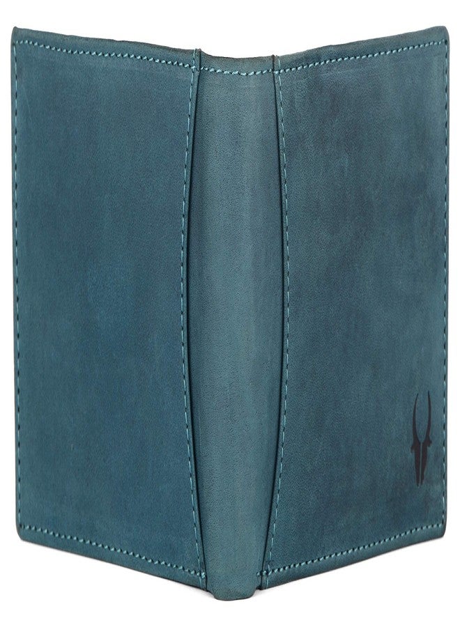 WildHorn Blue Leather Men's Wallet and Card Holder (RAKHIGIFT1173) - Image 5