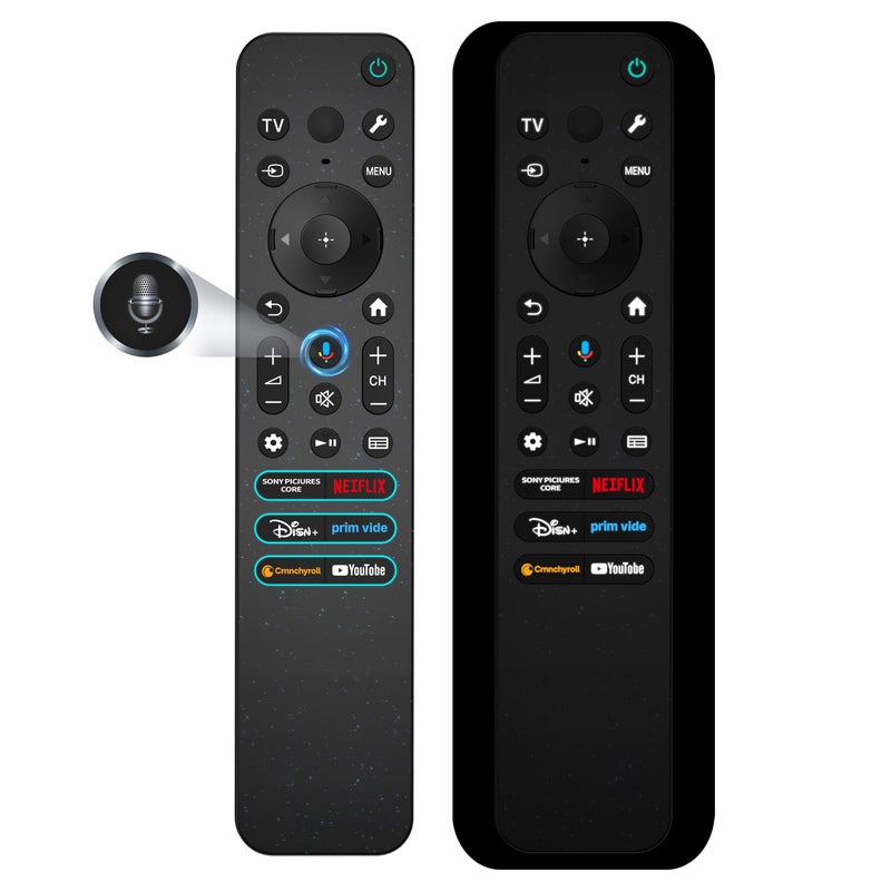 Huayu Voice Replacement for Sony TV Remote, for All 2019-2025 Sony Remote Control for Bravia Google/Android Smart 4K 8K LED OLED UHD TVs (with Backlit, Voice Control, Remote Finder and USB Changing) - Image 1