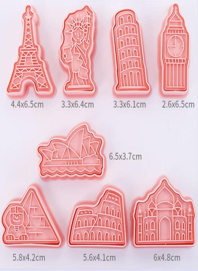 MayeBridge 8 Pieces Statue of Liberty Cookie Moulds For Baking Cookie Mould Press Eiffel Tower Cookie Mould Set Kitchen Tools Plastic Cookie Stamps (Statue of Liberty) - Image 4
