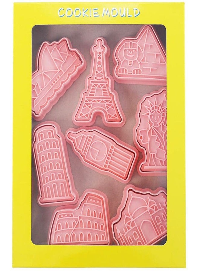 MayeBridge 8 Pieces Statue of Liberty Cookie Moulds For Baking Cookie Mould Press Eiffel Tower Cookie Mould Set Kitchen Tools Plastic Cookie Stamps (Statue of Liberty) - Image 3