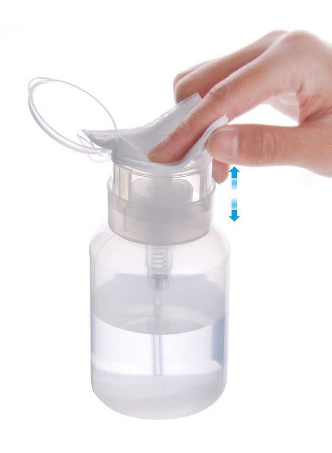 بيوتي زجاجة منظفة، زجاجة شفافة قطعة واحدة، زجاجة توزيع مضخة فارغة قابلة للقفل لطلاء الأظافر ومزيل المكياج 200 مل (قطعة واحدة) - Image 1