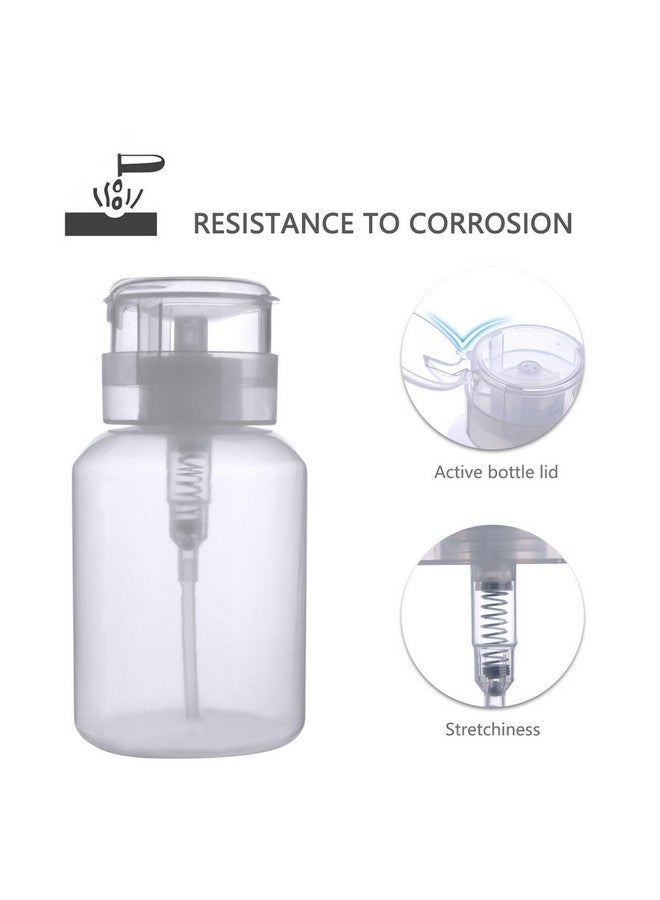 بيوتي زجاجة منظفة، زجاجة شفافة قطعة واحدة، زجاجة توزيع مضخة فارغة قابلة للقفل لطلاء الأظافر ومزيل المكياج 200 مل (قطعة واحدة) - Image 5