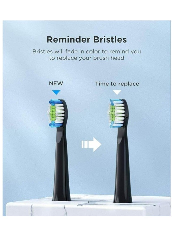 Fairywill Fairy Will E11 Sonic Electric Toothbrush with 8 Bursh Heads and Black Travel Case, Black - Image 4