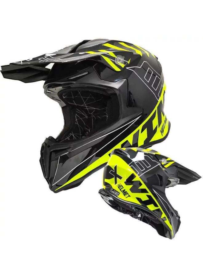 The Yellow Challenger Virtue Motorcycle Helmet Mountain Motocross Race Cross Country Helmet Cool Running Helmet Kading Downhill Helmet