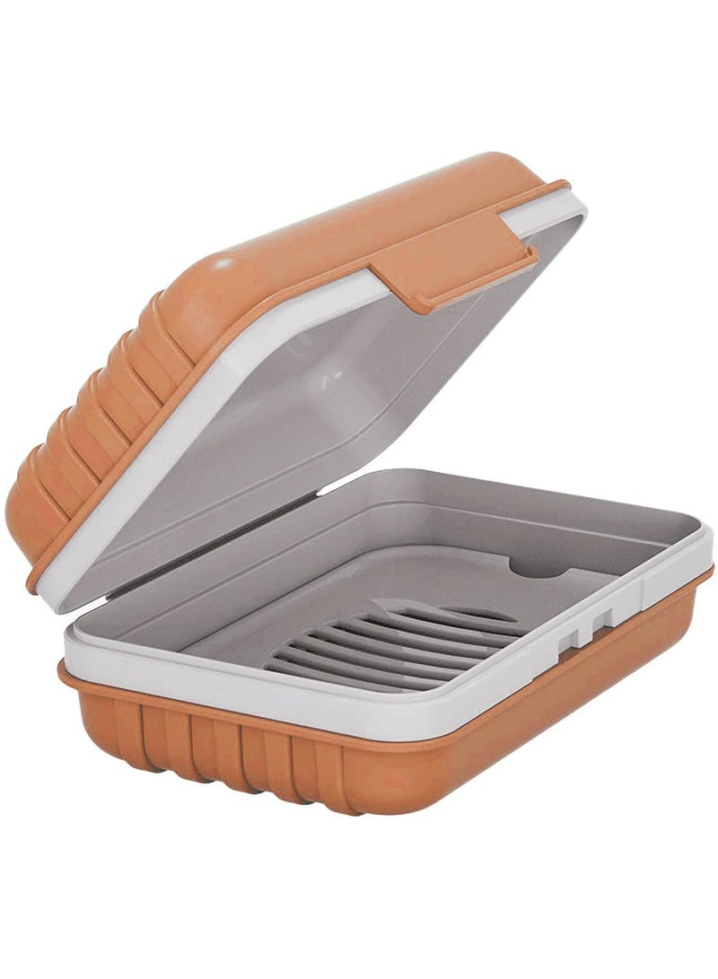Loquat Travel Soap Container,Soap Bar Holder with Lid Leakproof Soap Dish Travel, Portable Travel Soap Case - Image 1