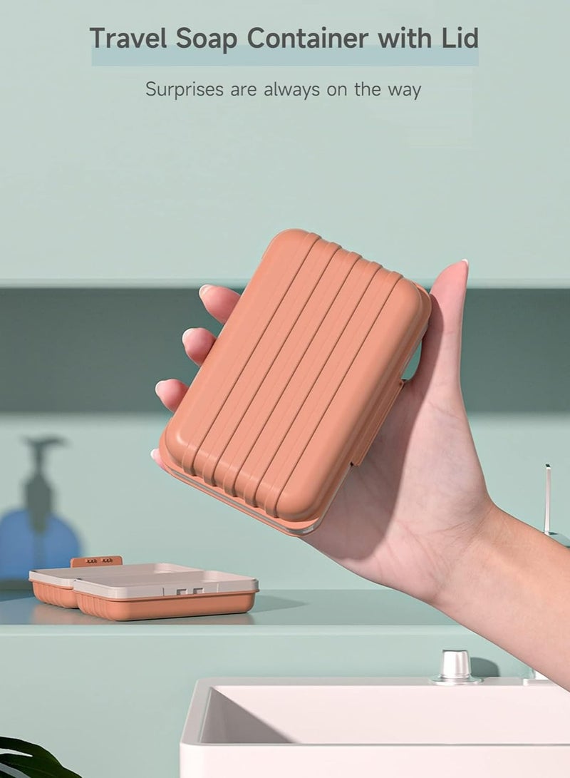 Loquat Travel Soap Container,Soap Bar Holder with Lid Leakproof Soap Dish Travel, Portable Travel Soap Case - Image 4