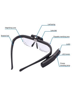 Y&D Rechargeable Head Magnifier Glasses, Hands Free Mount 3 Detachable Lenses and 2 Led Lights, Great Magnifying Glasses for Reading Hobby  - Image 2