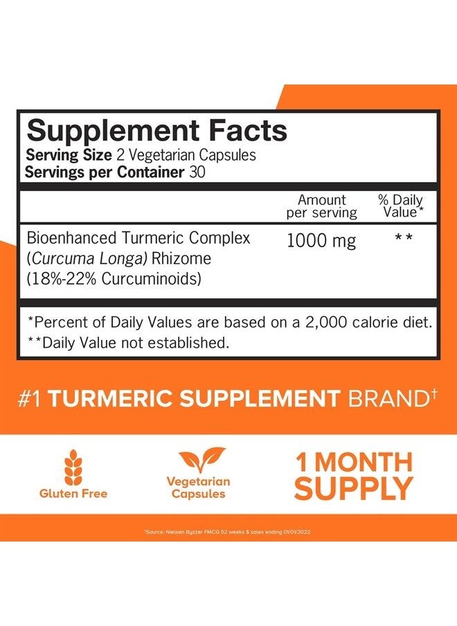 Qunol Turmeric Curcumin Capsules, Qunol 1000mg Extra Strength Supplement, Patented Hydro-Soluble Technology, Alternative to Turmeric Curcumin with Black Pepper, 60 Veggie Capsules  - Image 3