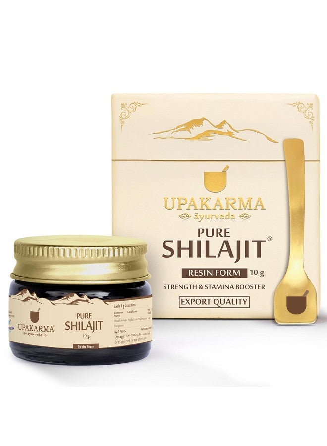 UPAKARMA Pure Shilajit Resin 10g | 300mg/serving | Extensive Global Sourcing | Boosts Stamina & Strength | Lab-Tested Purity | 33 Servings | Pack of 1 - Image 1