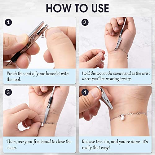 MauSong Bracelet Tool Partner Jewelry Helper Extreme Helping Hands Fastening and Hooking Equipment for Necklace, Watch & Jewelry Clasps and Closures Helps Prevent Wrist Strain - 6" - Image 4