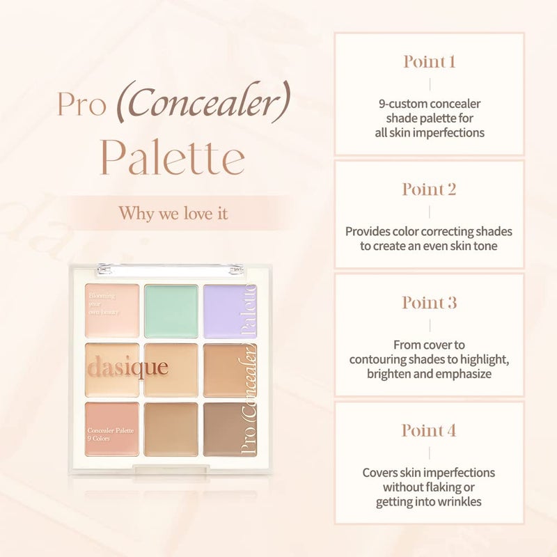 Dasique Pro Concealer Palette (02 Medium Cover) | Color Corrector | Korean Makeup | Vegan - Image 3