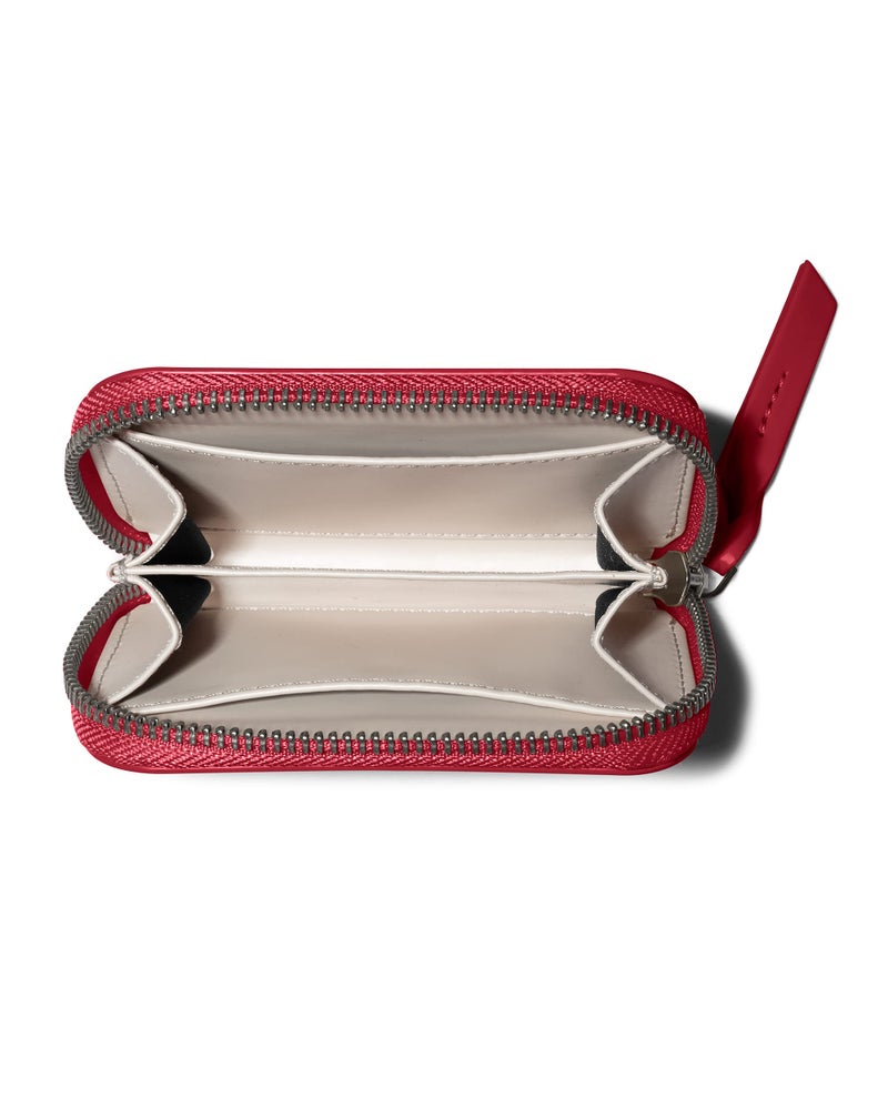DailyObjects Crimson Red Zipper Slim Card & Coin Wallet | Made with Vegan Leather Material | Carefully Handcrafted | Coin Pocket - Image 4