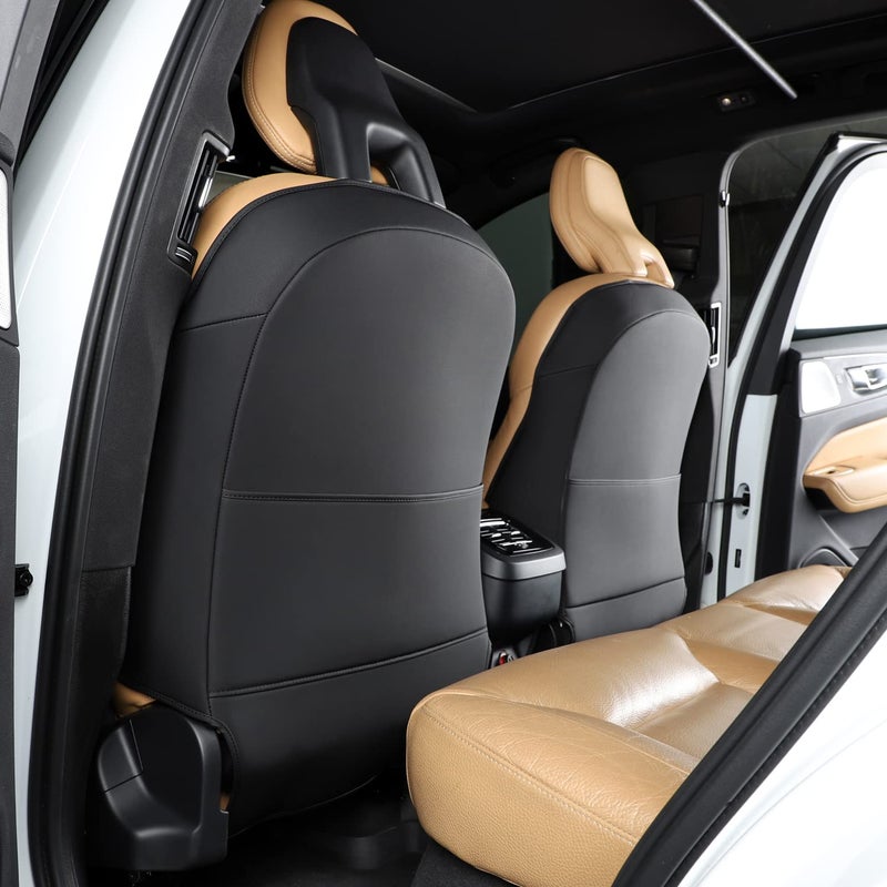 حماة ظهر المقعد TAIKOO متوافقة مع فولفو XC90 XC60 S90 S60 V90 V60 غطاء المقعد الخلفي للأطفال يقلل من تلف المقاعد الناتج عن الأحذية مجموعة من 2