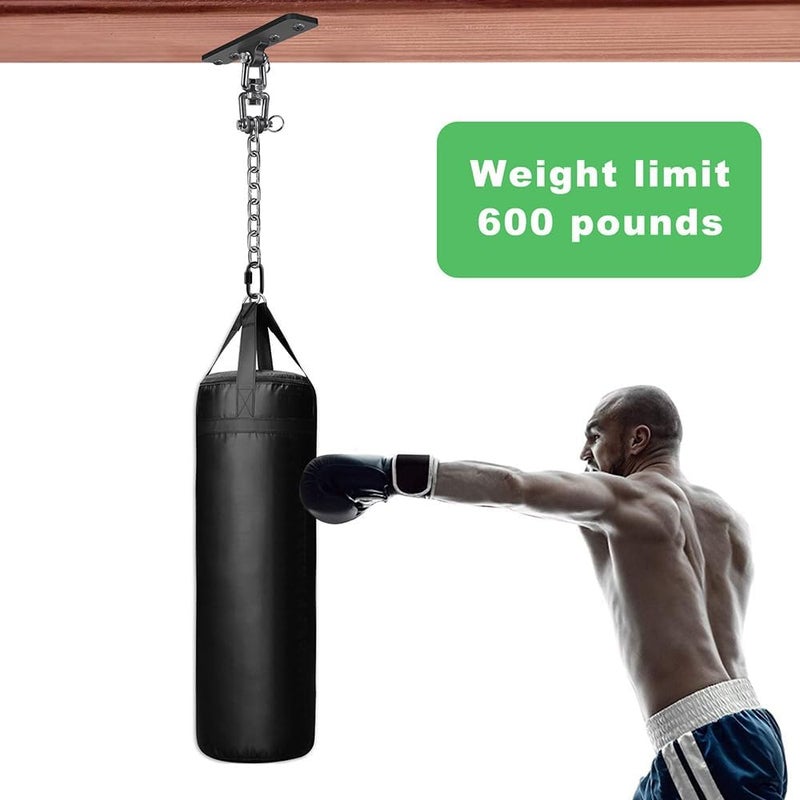 Dolibest Hanging Kits Hammock Chair Hardware, Heavy Duty Swing Hanger with Chain for Indoor Outdoor Playground Hanging Hammock Chair Punching Bags, 4 Screws, 600 LB Capacity, 3.28ft, 360° Rotation - Image 3