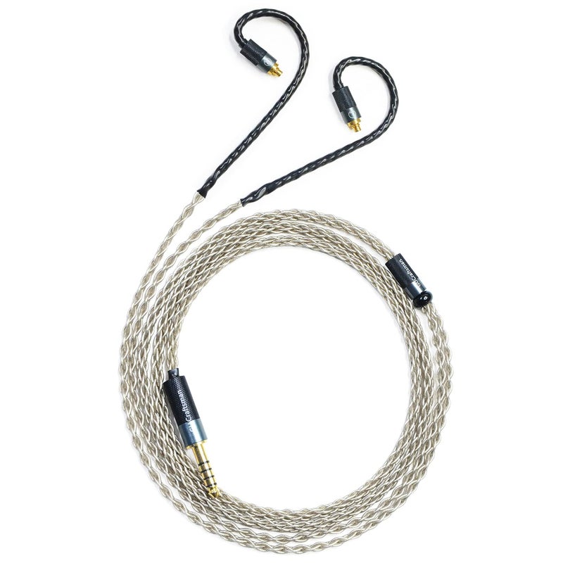 GUCraftsman 6N Single Crystal Silver 25mm35mm44mm UpgradeReplacement Earphone Cable for Sennheiser IE200 IE300 IE600 IE900 44mm Plug - Image 2