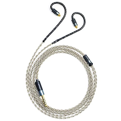GUCraftsman 6N Single Crystal Silver 25mm35mm44mm UpgradeReplacement Earphone Cable for Sennheiser IE200 IE300 IE600 IE900 44mm Plug - Image 1