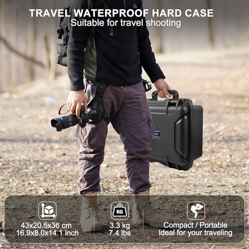 Lekufee Waterproof Hard Case for DJI Air 3S/3,Fly More Combo,DJI RC Pro 2/RC 2/RC N3/N2,Goggles 3/2/Integra,RC Motion 3/2 and Accessories(Case Only) - Image 4