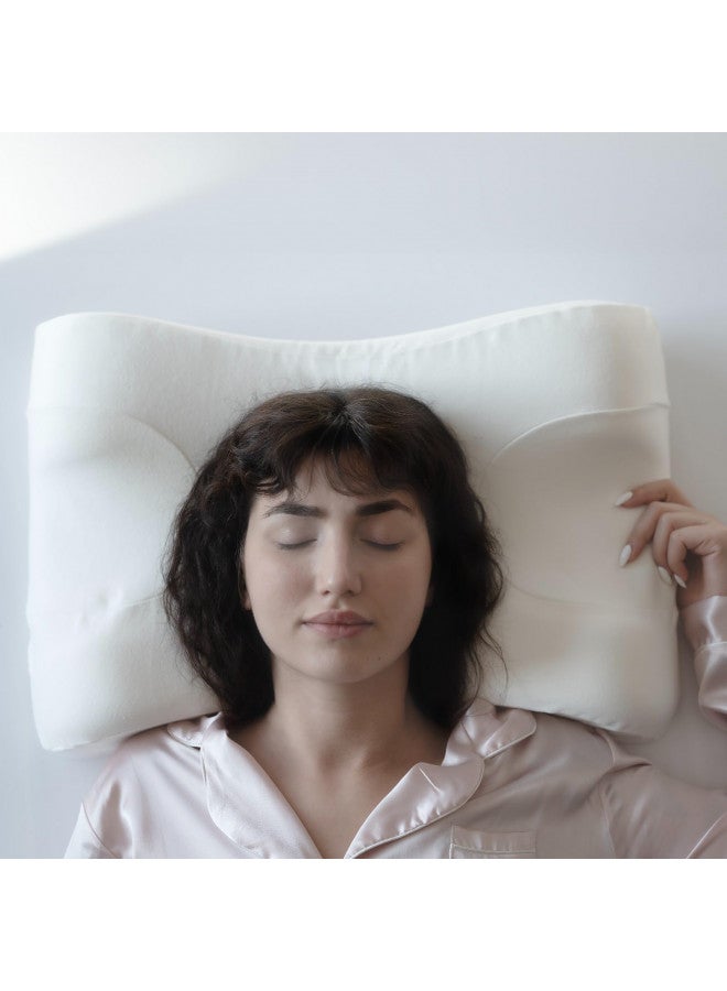 SLEEP SLEEK SLEEP SLEEK Beauty Pillow, Anti- Aging & Anti- Wrinkle Beauty Sleeping Pillow, Memory Foam for Neck and Shoulder Pain, Back and Side Sleeper, (with%100 Cotton Pillowcase)  - Image 4