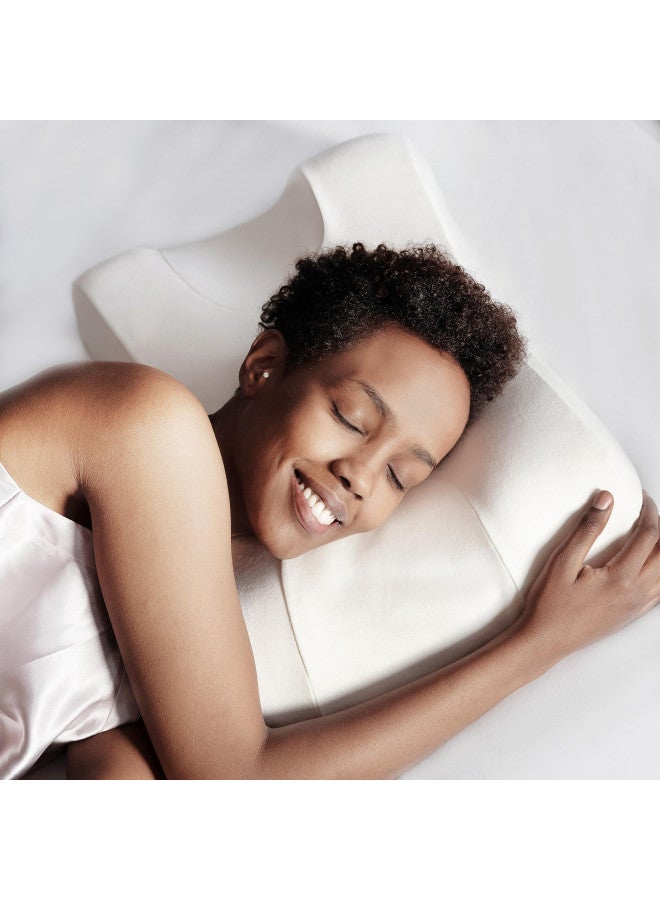 SLEEP SLEEK SLEEP SLEEK Beauty Pillow, Anti- Aging & Anti- Wrinkle Beauty Sleeping Pillow, Memory Foam for Neck and Shoulder Pain, Back and Side Sleeper, (with%100 Cotton Pillowcase)  - Image 1