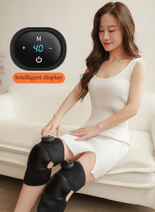 DUNISO Electric Knee Massager Multifunctional Cordless Heated Knee Massager 3 in 1 Rechargeable 3D Portable Knee Heating Massager Pad Heating Vibration Massage for Relaxing Knee Shoulder Elbow - Image 2