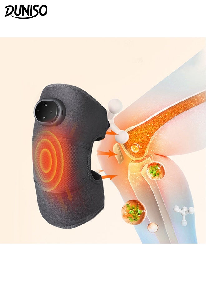 DUNISO Electric Knee Massager Multifunctional Cordless Heated Knee Massager 3 in 1 Rechargeable 3D Portable Knee Heating Massager Pad Heating Vibration Massage for Relaxing Knee Shoulder Elbow - Image 1