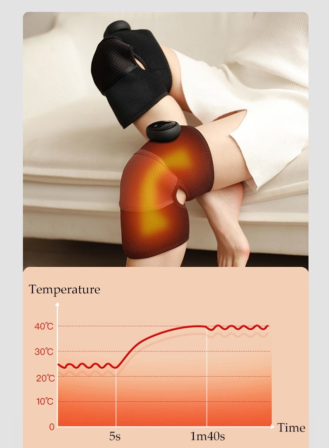 DUNISO Electric Knee Massager Multifunctional Cordless Heated Knee Massager 3 in 1 Rechargeable 3D Portable Knee Heating Massager Pad Heating Vibration Massage for Relaxing Knee Shoulder Elbow - Image 5