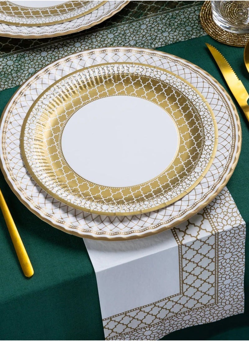 Talking Tables Party Porcelain Gold Paper Plates, 10pack, FSC Mix  - Image 1
