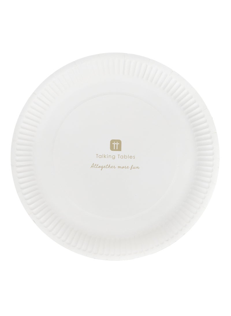 Talking Tables Party Porcelain Gold Paper Plates, 10pack, FSC Mix  - Image 3