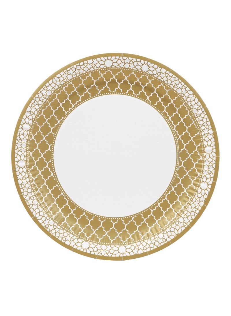 Talking Tables Party Porcelain Gold Paper Plates, 10pack, FSC Mix  - Image 4