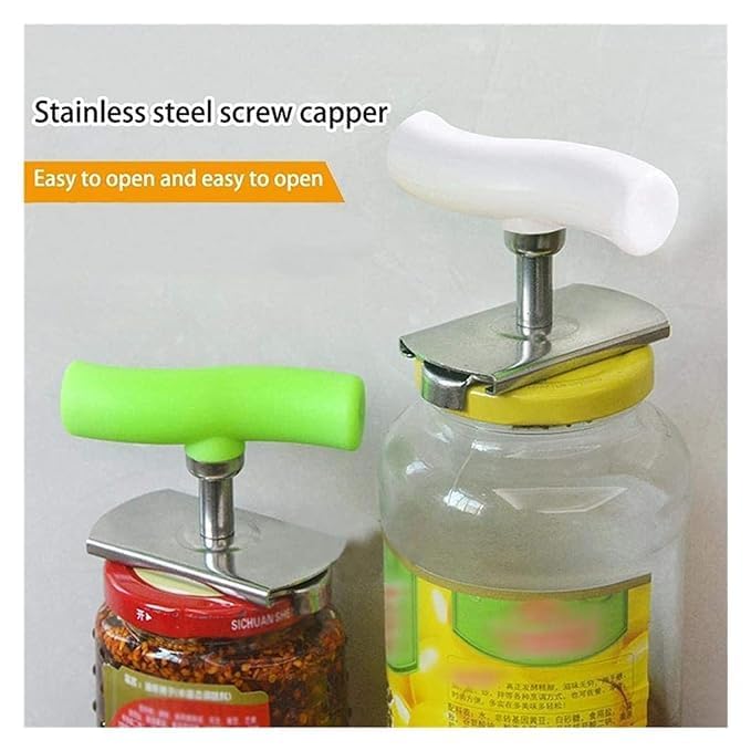 Prostuff.in® Multifunction Adjustable Labor-Saving Rotating Bottle Cap Opener Easy Twist Off Can Lid Remover Jar Bottle Opener Tool for Kitchen Gadget 1 Pcs Multicolor - Image 2