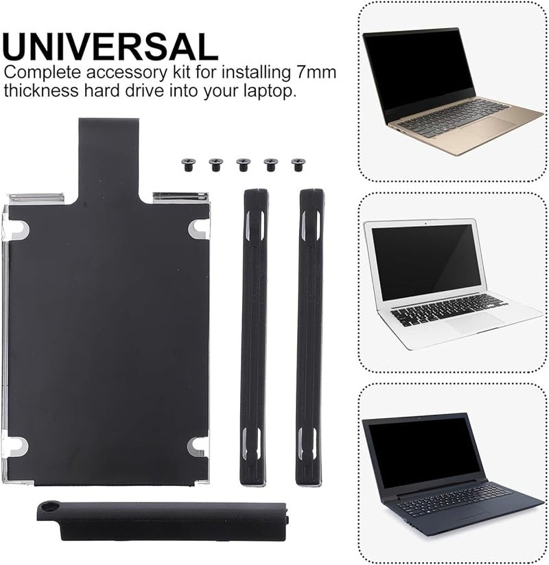 Hard Drive Bracket for Business Laptop Internal Hard Disk Mounting Tray with Cover - Image 5