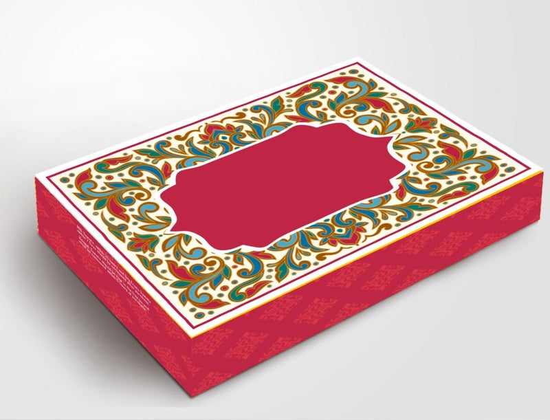Rapid Print Pack Designer Packaging Boxes For Sweets 500g Capacity Inside coated Duplex Board Sweets Packaging Boxes Red Pack Of 25 - Image 2
